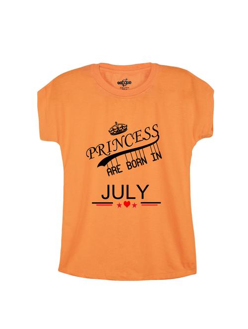 orange cotton blend tee - 15673196 - Very Small Image - 1
