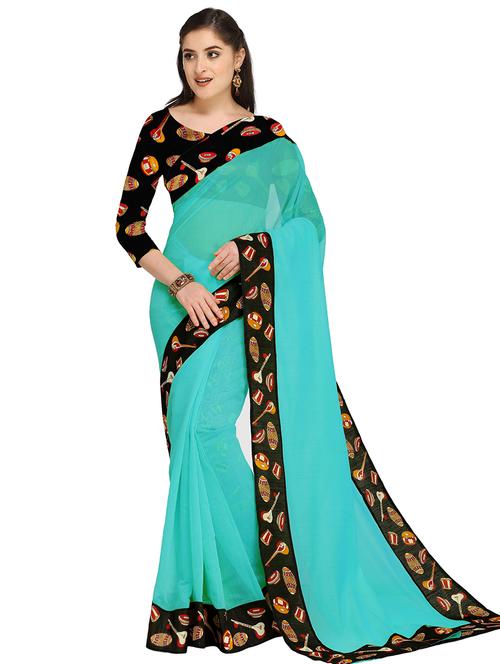 conversational border chanderi saree - 15673908 - Very Small Image - 1