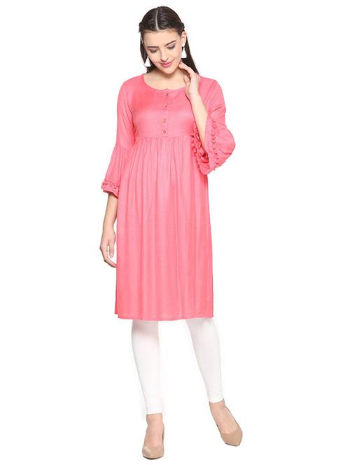 flared bell sleeves kurta - 15673980 - Very Small Image - 1