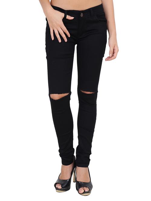 knee slit slim fit jeans - 15674284 - Very Small Image - 1