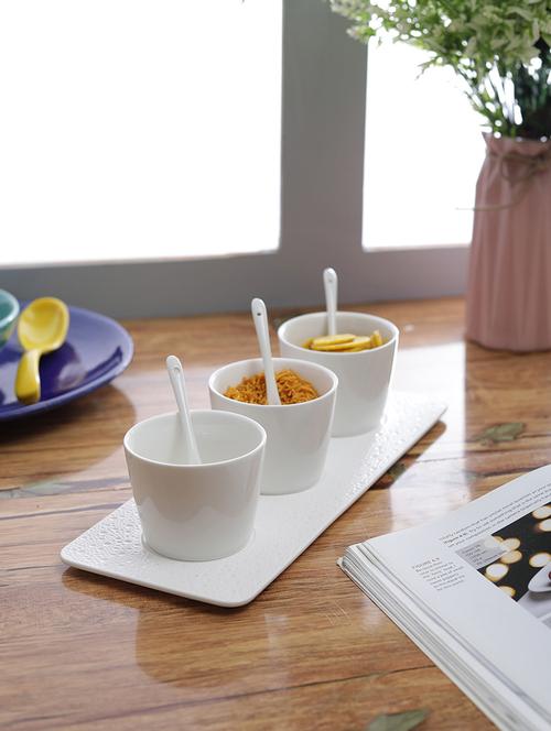 ceramic bowl set with tray set of 8pcs - 15675346 - Very Small Image - 1