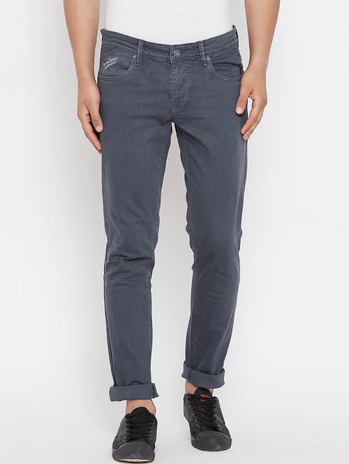 grey denim plain jeans - 15676034 - Very Small Image - 1