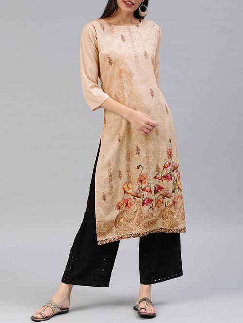 digital print straight kurta - 15676101 - Very Small Image - 1