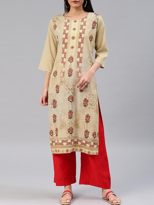 digital print straight kurta - 15676112 - Very Small Image - 1