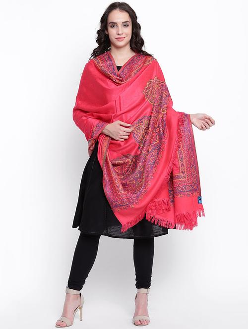 self-design woolen shawl - 15676217 - Very Small Image - 1