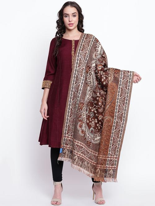 self-design woolen shawl - 15676224 - Very Small Image - 1