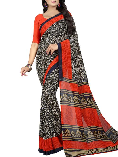 floral printed saree - 15676262 - Very Small Image - 1