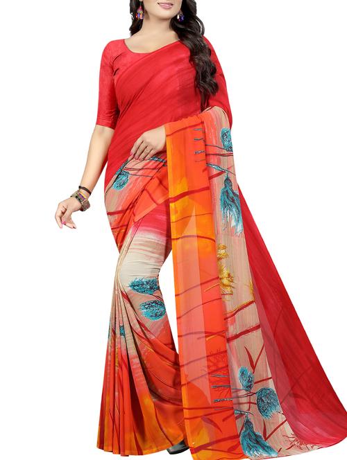 floral printed saree - 15676286 - Very Small Image - 1