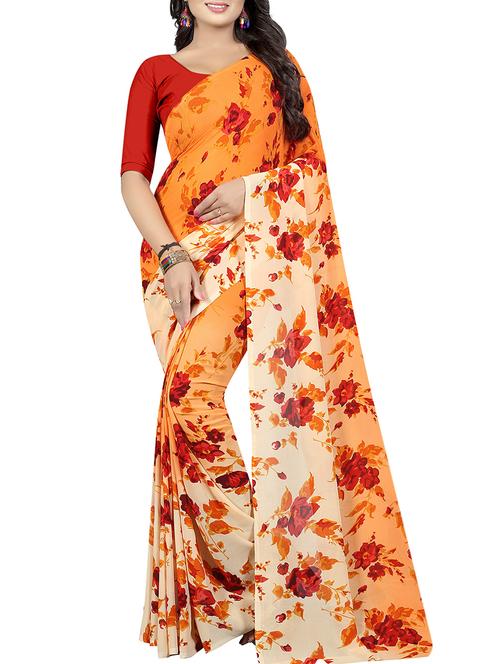 floral printed saree - 15676292 - Very Small Image - 1