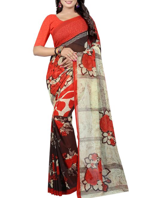 floral printed saree - 15676296 - Very Small Image - 1