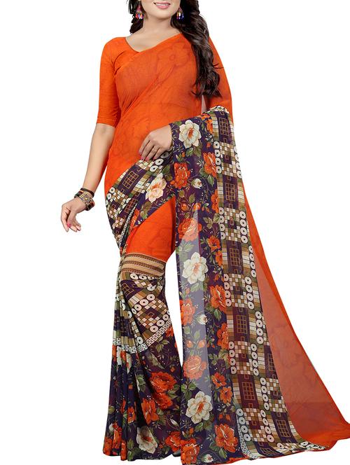 floral printed saree - 15676297 - Very Small Image - 1