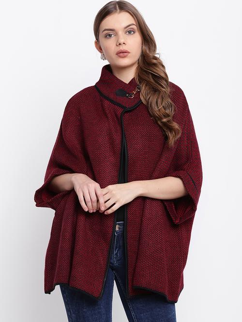 dolman sleeved woolen shrug - 15676405 - Very Small Image - 1