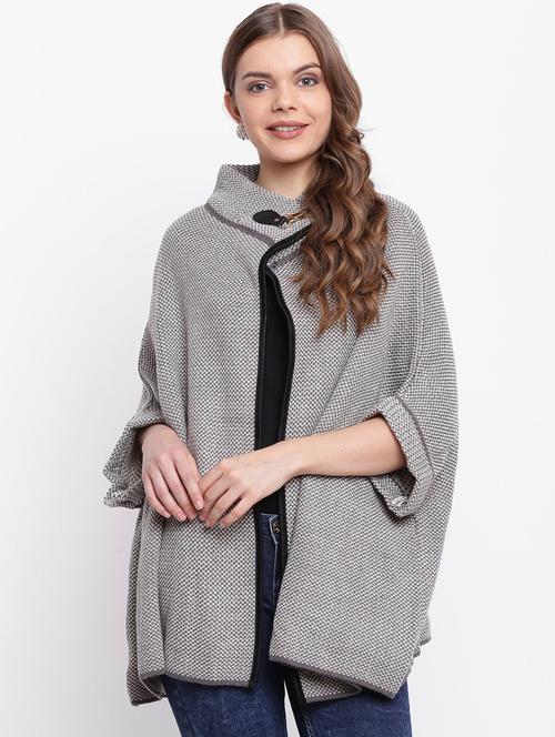 dolman sleeved woolen shrug - 15676407 - Very Small Image - 1
