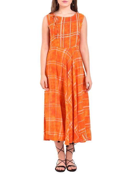 checkered key hole dress - 15676425 - Very Small Image - 1