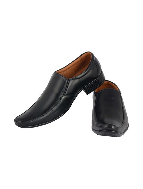 black leather formal slip ons - 15676459 - Very Small Image - 1