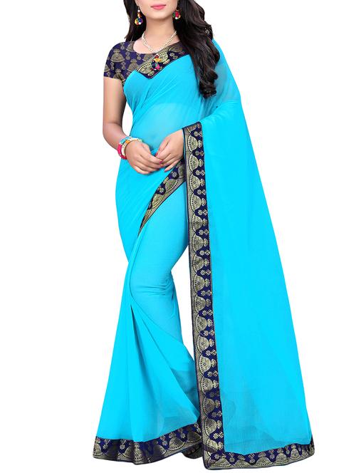 conversational lace border saree with blouse - 15676642 - Very Small Image - 1