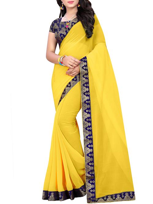 conversational lace border saree with blouse - 15676643 - Very Small Image - 1