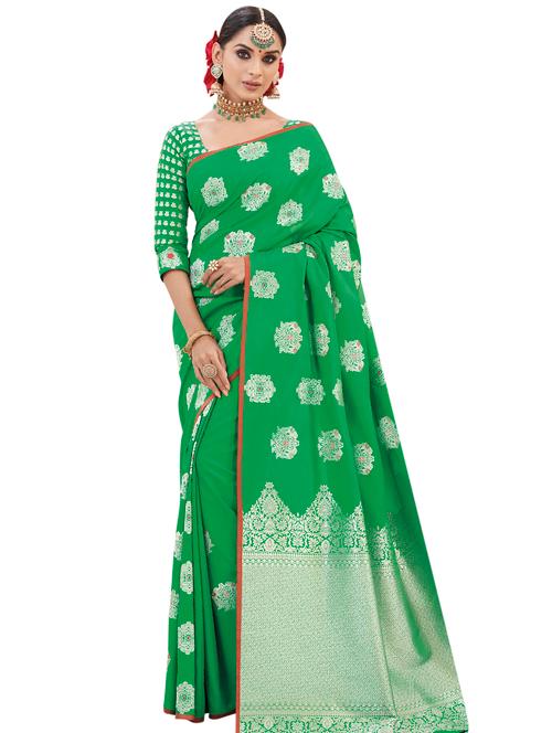 zari motifs banarasi saree - 15676655 - Very Small Image - 1