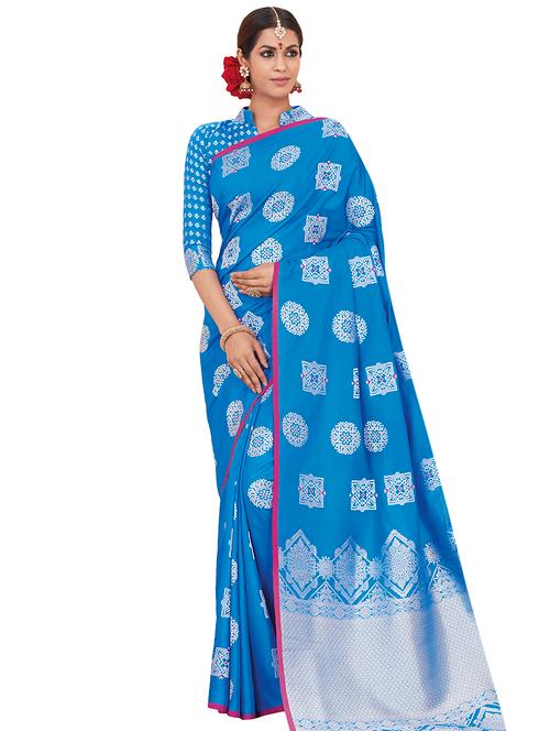 zari motifs banarasi saree - 15676659 - Very Small Image - 1