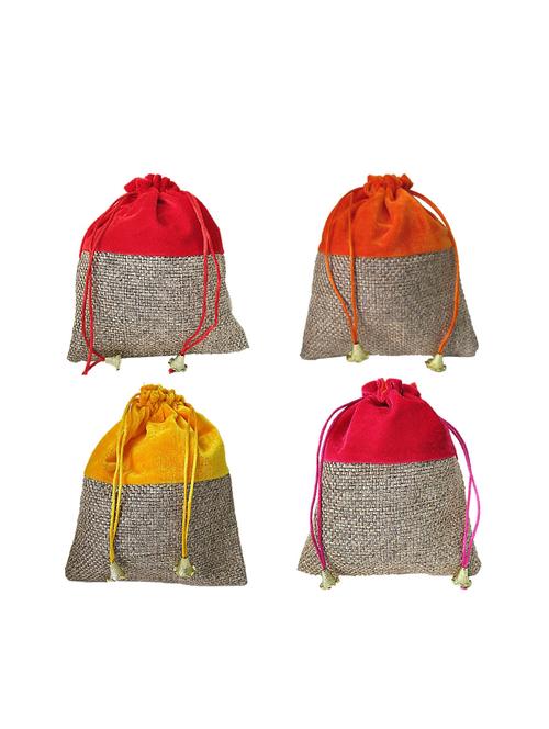 multi colored jute combo potli - 15677254 - Very Small Image - 1