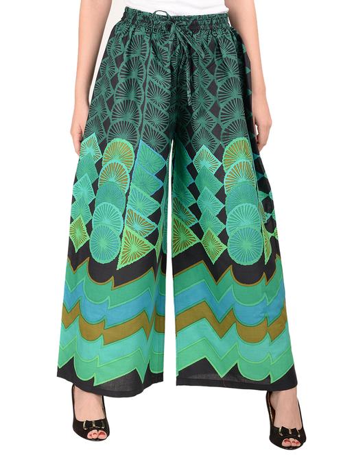 geometric print flared palazzo - 15677481 - Very Small Image - 1