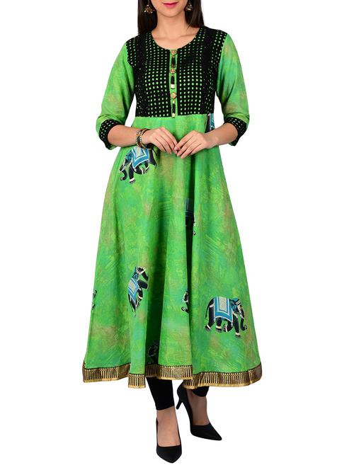a-line printed kurta - 15677652 - Very Small Image - 1