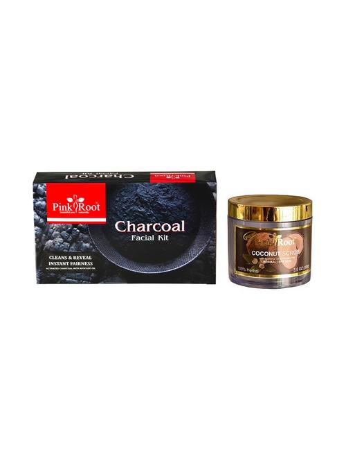 charcoal facial kit with coconut scrub 100gm - 15677804 - Very Small Image - 1