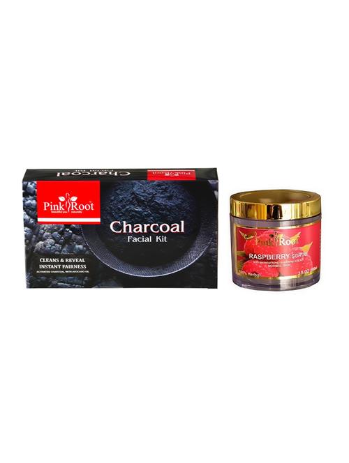 charcoal facial kit 83gm with raspberry scrub 100gm - 15677808 - Very Small Image - 1
