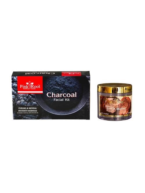 charcoal facial kit 83gm with shea butter cream 100gm - 15677809 - Very Small Image - 1