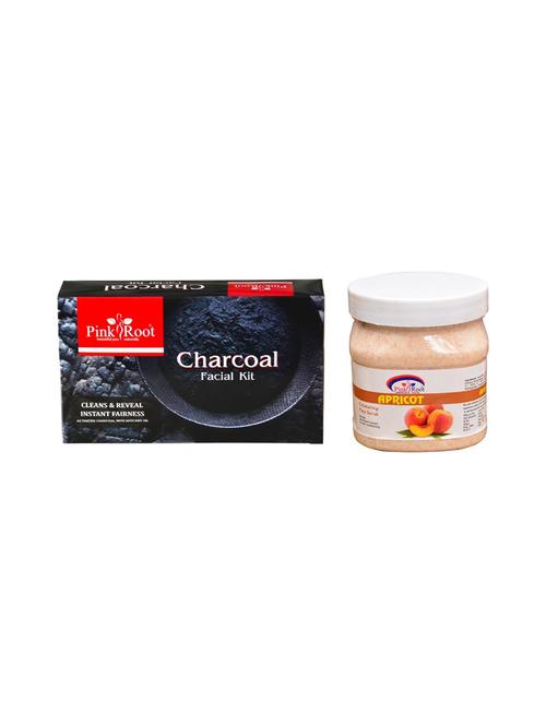 charcoal facial kit 83gm with apricot scrub 500ml - 15677815 - Very Small Image - 1