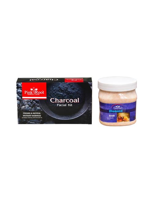 charcoal facial kit with diamond scrub 500ml - 15677821 - Very Small Image - 1