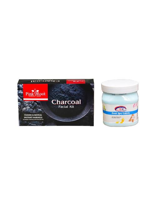 charcoal facial kit with foot spa cream 500ml - 15677822 - Very Small Image - 1