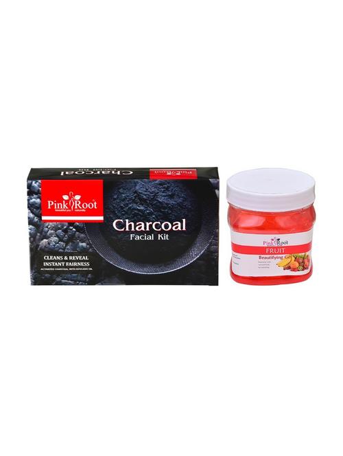 charcoal facial kit 83gm with fruit gel 500ml - 15677844 - Very Small Image - 1