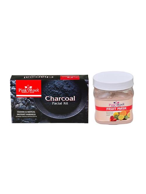 charcoal facial kit 83gm with fruit mask 500ml - 15677845 - Very Small Image - 1