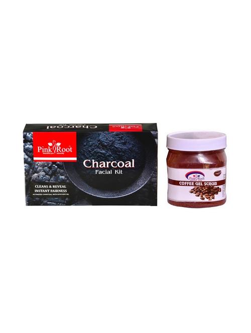 charcoal facial kit 83gm with coffe gel scrub 500ml - 15677858 - Very Small Image - 1