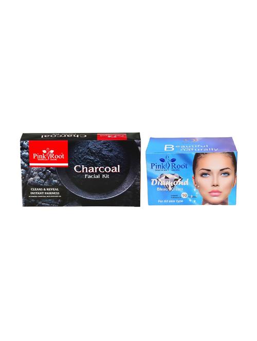 charcoal facial kit 83gm with diamond bleach 250gm - 15677867 - Very Small Image - 1