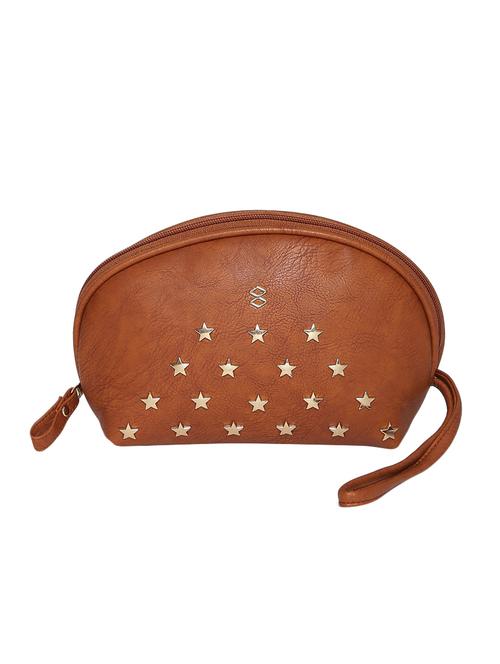 tan leatherette (pu) regular pouch - 15678282 - Very Small Image - 1
