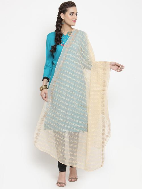 embroidered net dupatta - 15678383 - Very Small Image - 1