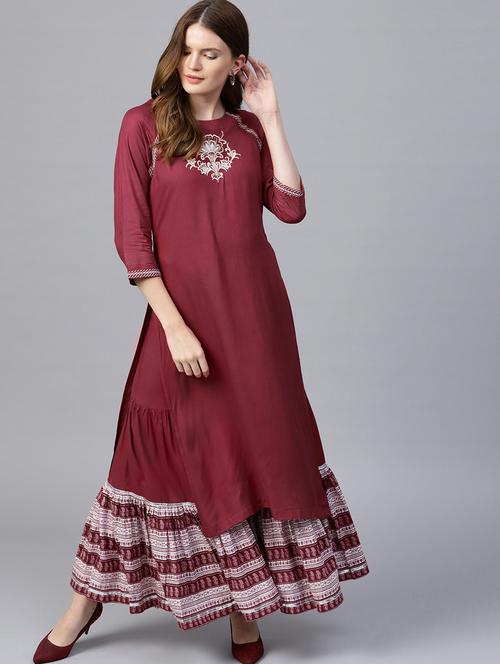 embroidered straight kurta - 15678571 - Very Small Image - 1