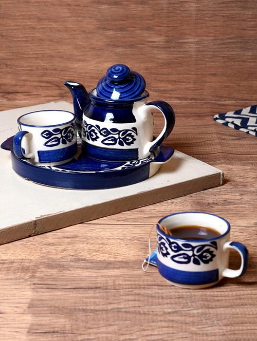 unravel india handmade tea tray set (4pc) - 15678676 - Very Small Image - 1