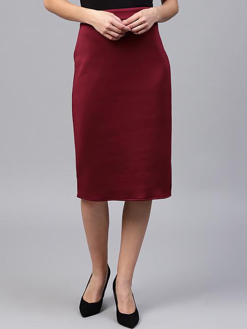 navy blue side slit skirt - 15678888 - Very Small Image - 1
