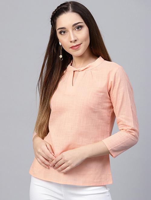 twisted front keyhole detail top - 15679069 - Very Small Image - 1