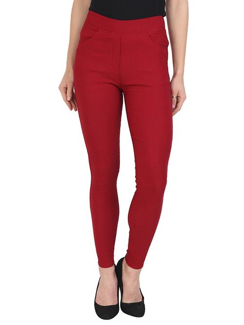 high waist solid jegging - 15679606 - Very Small Image - 1