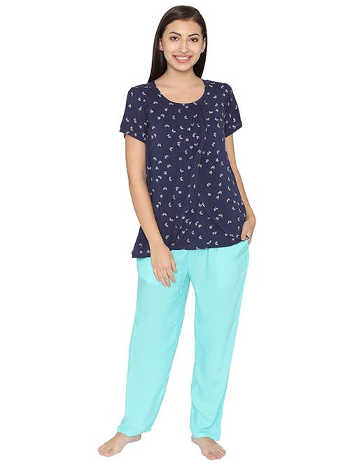 printed nightwear pajama set - 15679640 - Very Small Image - 1
