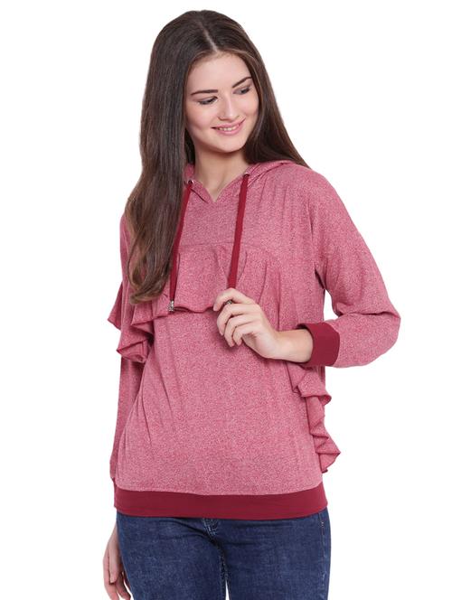 ruffled hooded top - 15679653 - Very Small Image - 1