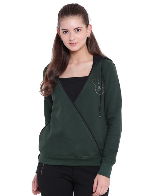 overlap front hooded sweatshirt - 15679660 - Very Small Image - 1
