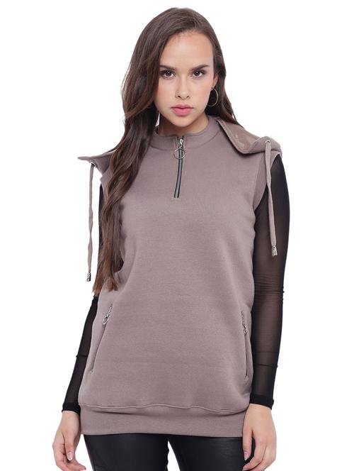 hooded zip detail sweatshirt - 15679672 - Very Small Image - 1
