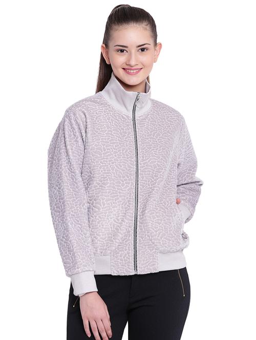 textured mock neck bomber jacket - 15679694 - Very Small Image - 1