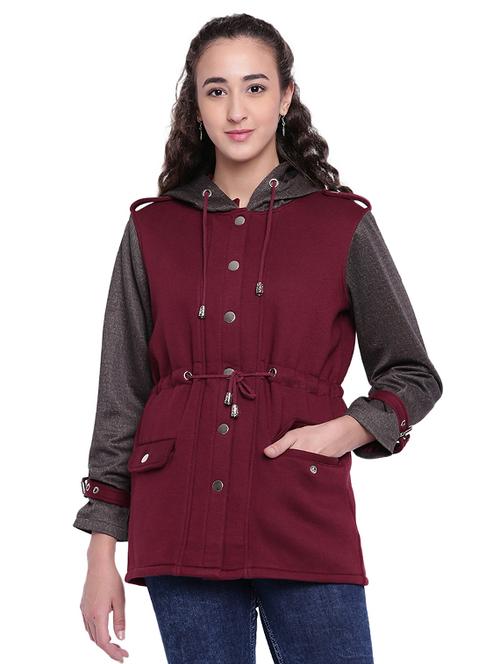 drawstring waist hooded parka jacket - 15679707 - Very Small Image - 1