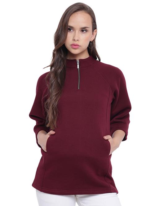 zip detail mock neck sweatshirt - 15679753 - Very Small Image - 1